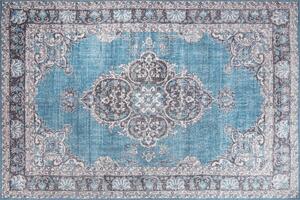 Covor BLUES CHENILLE, 75x150 cm, forma dreptunghiulara, poliester, alb