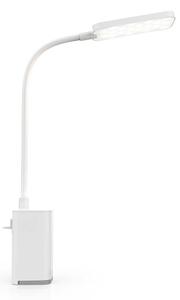 Nedis LTLR10WT - Lampă de birou cu clemă, LED reîncărcabilă cu dimmer tactil, 5W/1200 mAh, albă