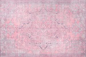 Covor BLUES CHENILLE, 75x150 cm, forma dreptunghiulara, poliester, roz