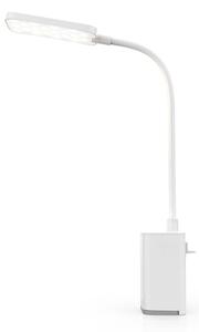 Nedis LTLR10WT - Lampă de birou cu clemă, LED reîncărcabilă cu dimmer tactil, 5W/1200 mAh, albă