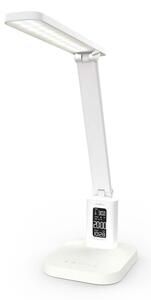 Nedis LTLRC10WT - Lampă LED reîncărcabilă, reglabilă, cu display 7,5W/1200 mAh 3000/4000/5700K albă