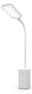 Nedis LTLR10WT - Lampă de birou cu clemă, LED reîncărcabilă cu dimmer tactil, 5W/1200 mAh, albă