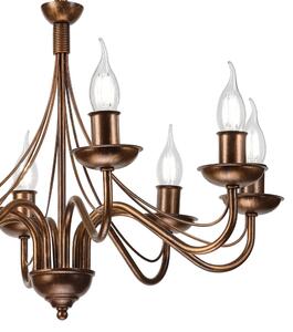Candelabru cu lanț ANTON 8xE14/60W/230V bronz