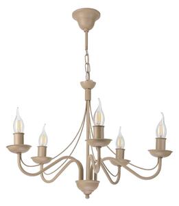 Candelabru ANTON pe lanț, 5xE14/60W/230V, bej