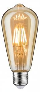 Bec LED E27 Vintage ST64 6W, Sticlă Amber, Lumină Alb Cald, Filament Decorativ