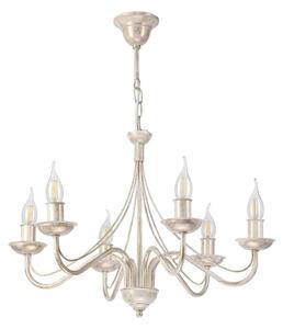 Candelabru pe lanț ANTON 6xE14/60W/230V, finisaj alb patinat