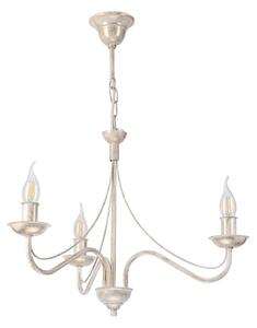 Candelabru pe lanț ANTON, 3 x E14, 60W, 230V, alb patinat