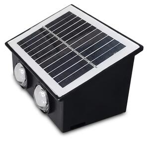Aplica LED solara exterior 4W, neagra, pentru perete gradina si alei