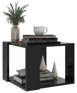 Masă de cafea, negru, 40x40x30 cm, lemn compozit