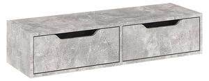 Comoda suspendata masa de toaleta Alberto gri marmura 100x32.5x22 cm