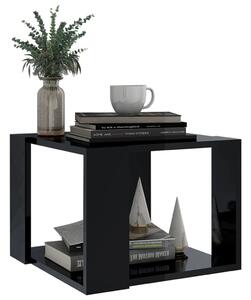 Masă de cafea, negru extralucios, 40x40x30 cm, lemn compozit