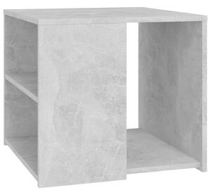 Masă laterală, gri beton, 50x50x45 cm, PAL