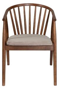 Scaun ALBERO 48, bej/nuc, stofa clasica/lemn, 55x47x77 cm