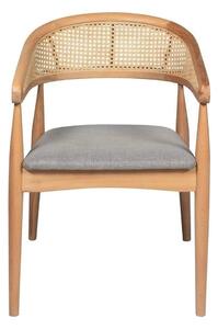 Scaun BELEN, gri/stejar, stofa clasica/lemn, 54x49x78 cm