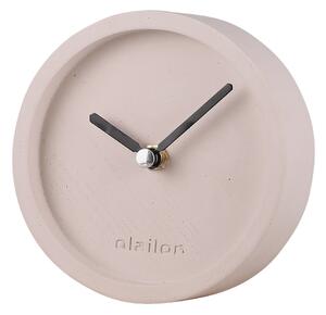 Ceas decorativ SAAT, bej, beton, 12x4 cm