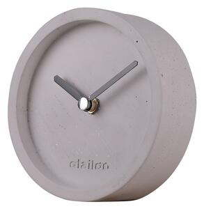 Ceas decorativ SAAT, gri, beton, 12x4 cm