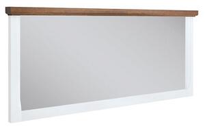 Oglinda Kalio, alb lucios/salcam auriu, 140x6,5x60,5 cm