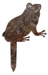 Decoratiune gradina FROG A 01, maro, metal, 34x22 cm