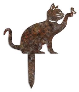 Decoratiune gradina CAT A-03, maro, metal, 31x22 cm