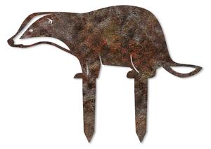 Decoratiune gradina BADGER A-01, maro, metal, 45x17 cm
