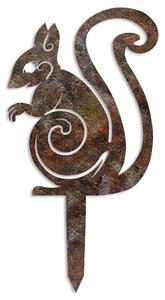 Decoratiune gradina SQUIRREL A-01, maro, metal, 23x29 cm