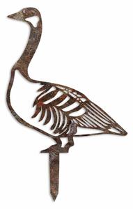 Decoratiune gradina GOOSE A-03, maro, metal, 37x44 cm
