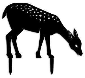 Decoratiune gradina GAZELLE 01, negru, metal, 72x49 cm