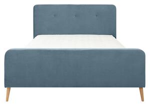 Pat dormitor Salta albastru, fara somiera, 160x200 cm