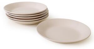Set 6 farfurii X00017610, crem, ceramica, 21 cm