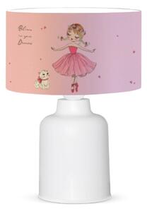 Veioza AYD-3047, roz, material textil/plastic, 24x32 cm