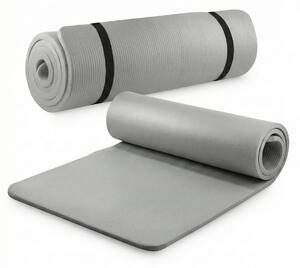 Saltea fitness NBR, 180 × 60 cm, 1 cm, gri