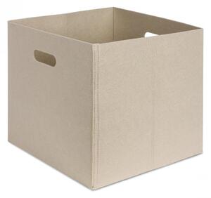 Set 4 cutii HMY-6357, crem, pasla, 24x24x24 cm