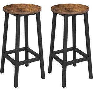 Set de 2 scaunde de bar , stil modern , maro-negru