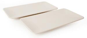 Set 2 platouri 275KRM1896, crem, ceramica, 33x17 cm