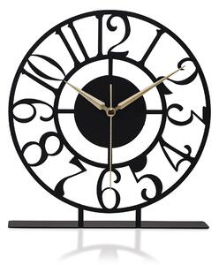 Ceas decorativ CLOCK BONNI, negru, metal, 23x24 cm