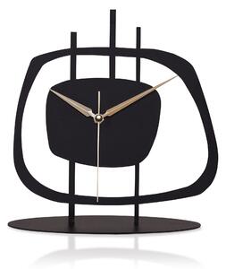 Ceas decorativ PIETRA, negru, metal, 22x23 cm