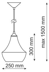 Lampa suspendata MODERN E27/60W negru