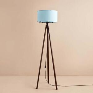 Lampadar AYD-3453, albastru deschis/maro, material textil/ lemn, 21x14