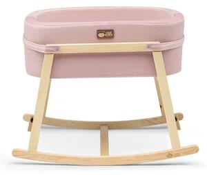Balansoar bebelusi HIER, roz/stejar, lemn de pin/poliester, 90x58x70 c