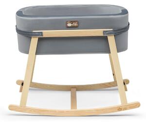 Balansoar bebelusi HIER, gri/stejar, lemn de pin/poliester, 90x58x70 c