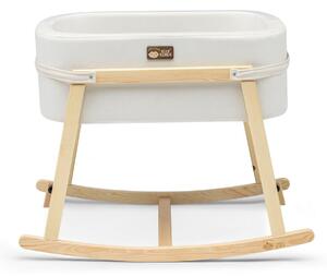 Balansoar bebelusi HIER, alb/stejar, lemn de pin/poliester, 90x58x70 c