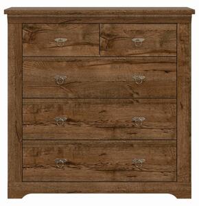 Comoda stejar antic cu 5 sertare Patras, 93X93X44.5 CM