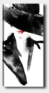 Tablou 451ERN1948, negru, panza, 50x120 cm
