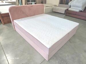 Pat tapitat boxspring FORENA 140x200 cm verde inchis Saltele: Saltea cu arcuri Bonell