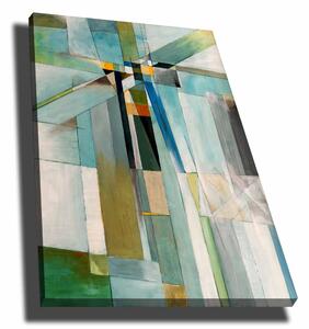 Tablou 252SGH1482, multicolor, panza/lemn, 70x100 cm
