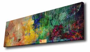 Tablou 887GLR1012, multicolor, panza/lemn, 90x30 cm