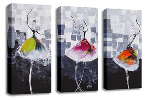 Set 3 tablouri UC033, multicolor, panza, 20x45 cm