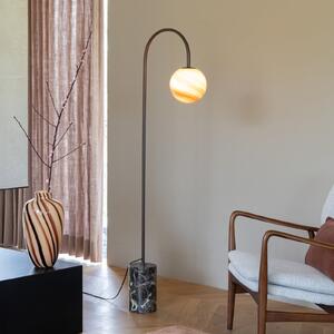 IT´S ABOUT ROMI IT'S Lampă cu arc Tivoli, maro, înălțime 163 cm, Maro / Rugină, Camera de zi / sufragerie, Marmură, Modern