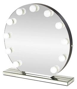 Oglinda TORANO, argintiu, cu iluminare LED, 70x70 cm