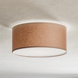 TK Lighting Plafonieră Rondo, cappuccino, Ø 30 cm, reglabil, Maro / Rugină, dormitor, Țesătură / Textil, Modern